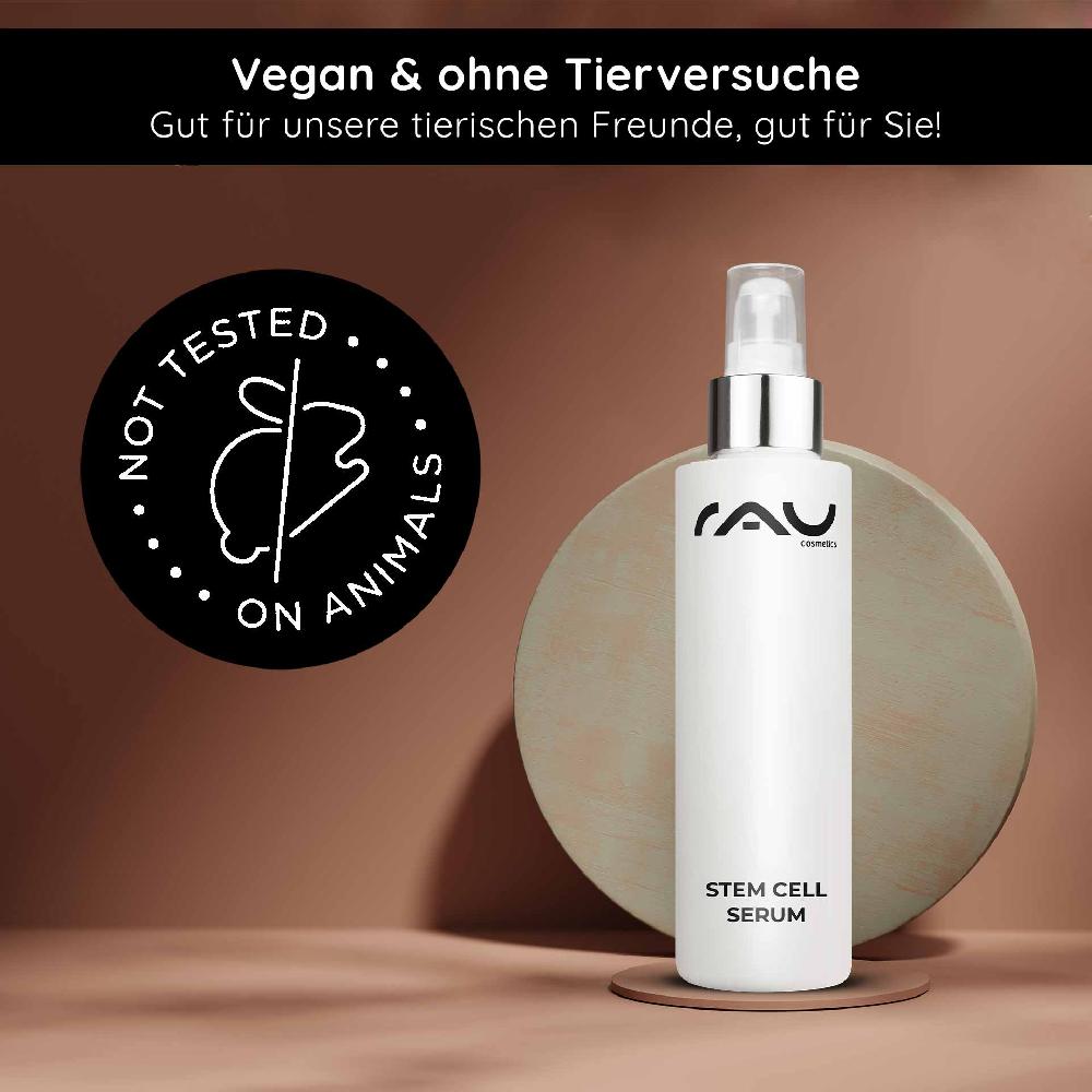 Rau Cosmetics Stem Cell Serum 100 ml Anti-Aging Stammzellen Serum für reife & trockene Haut Vierteljährliche Förderung