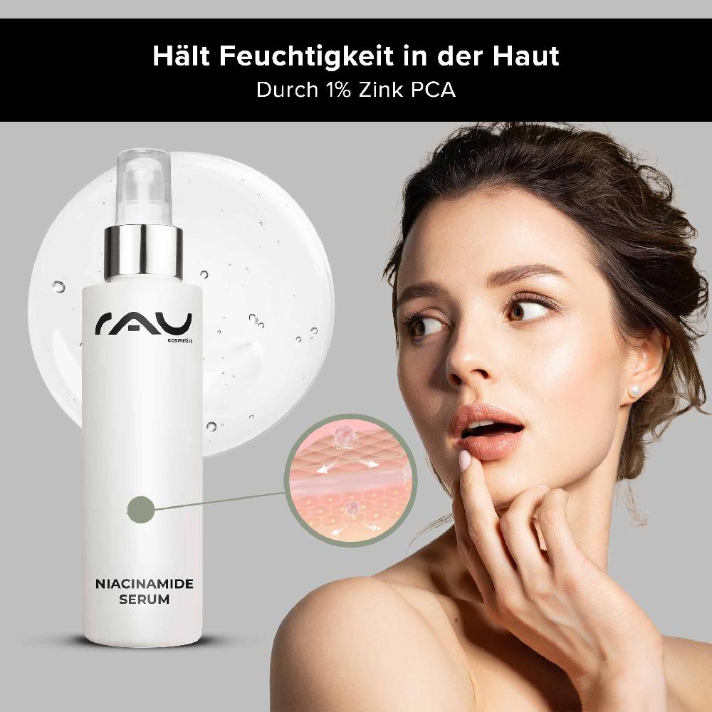 Rau Cosmetics Niacinamide Serum 100 ml mit 10% Niacinamid & 1% Zink PCA Speichern exportieren