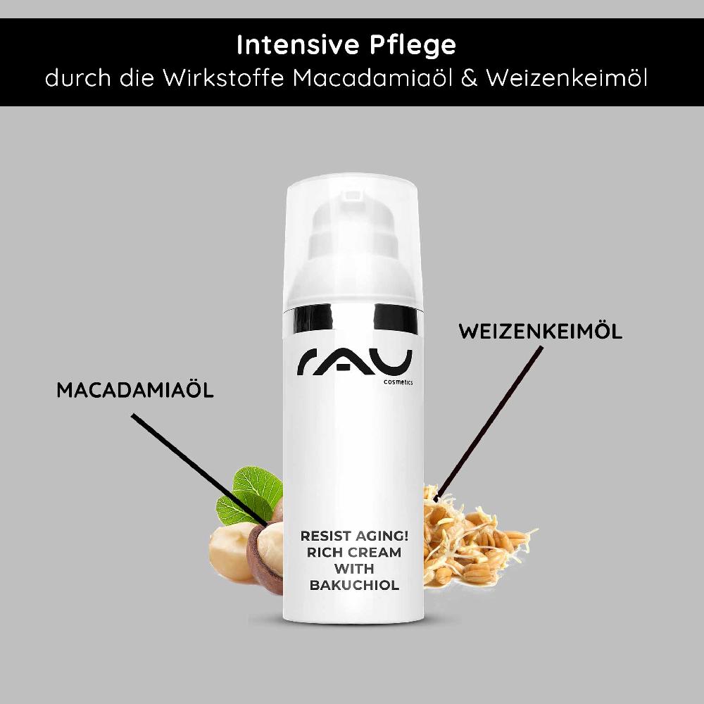 Rau Cosmetics Resist aging Rich Cream with Bakuchiol 50 ml Nachtcreme Im Verkauf